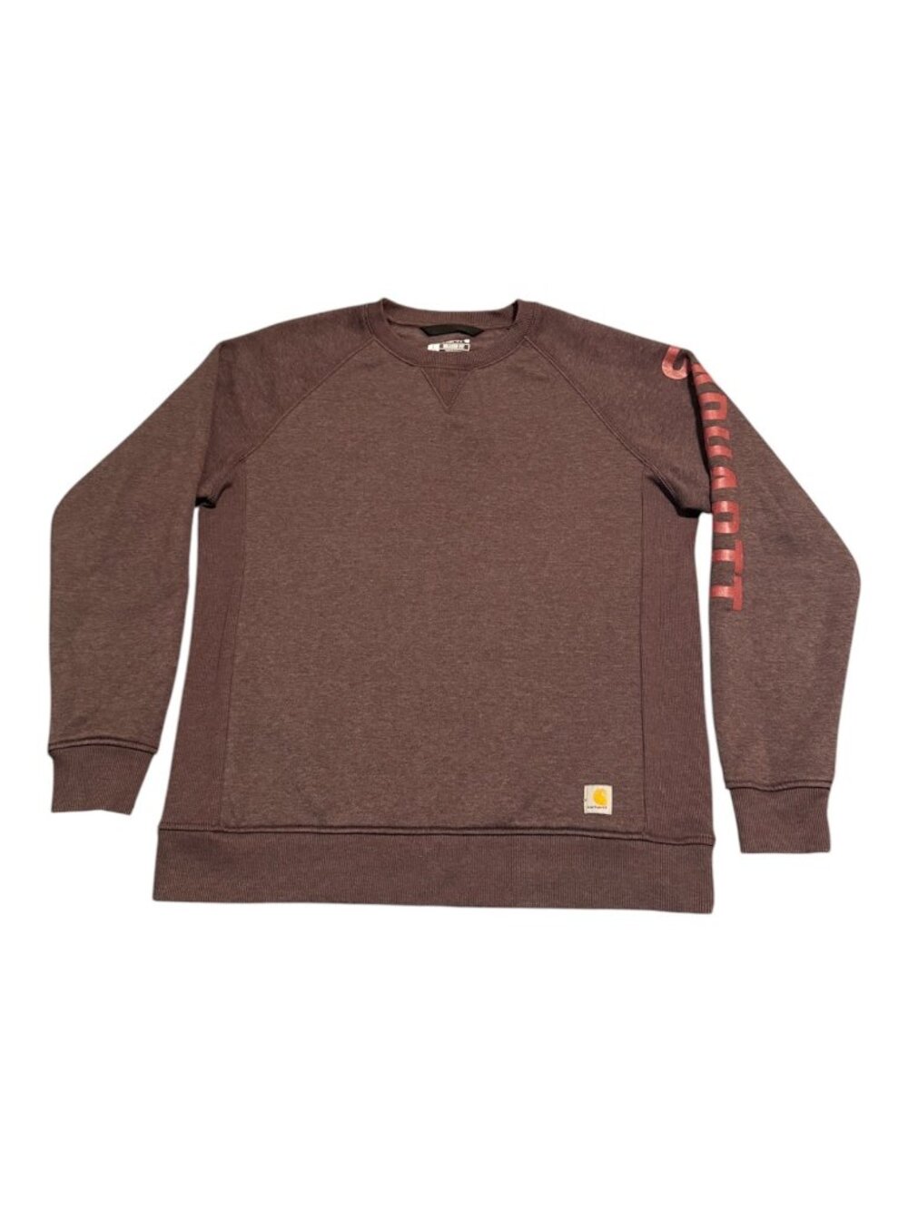 Carhartt Women's Relaxed Fit Crewneck Pullover Sweatshirt Plum Sz: L *Read*